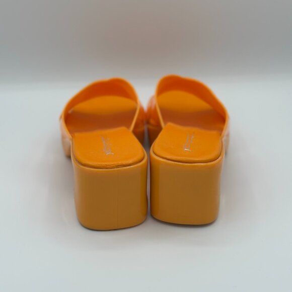 Jeffrey Campbell Orange Platform Slide Sandals – Size 8 (EU 39) - Picture 5 of 7